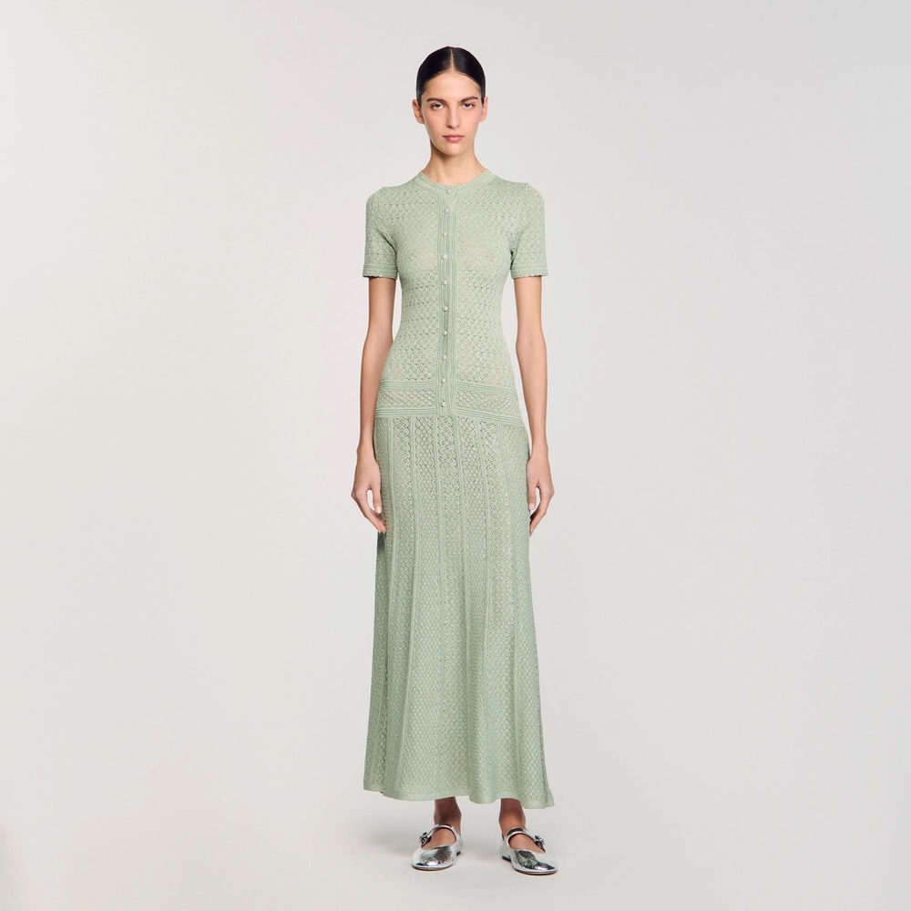 Sandro Green Maxi Dress
